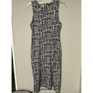 French Atmosphere Brand Ladies Size Medium Sleeveless Sun Dress Black & White